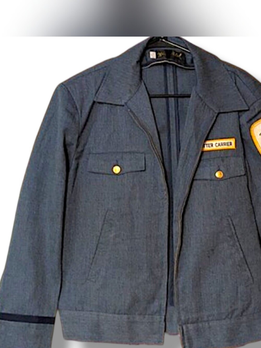 Vintage Postal Carrier Uniform Denim WestPoint Jacket - L/XL - Picture 2 of 5